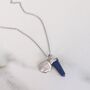 The En Pointe Duo Lapis Lazuli Necklace, Silver, thumbnail 2 of 8