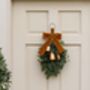 Hanging Green Artificial Foliage Swag With Bells And Velvet Ribbon, thumbnail 1 of 3