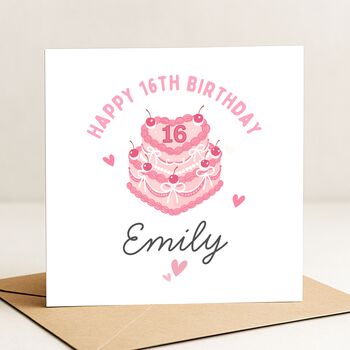 Personalised 16th Birthday Card For Daughter, Niece, 2 of 8
