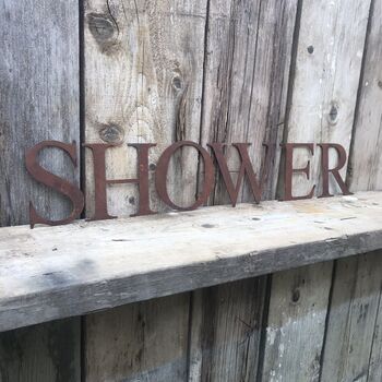 Personalised Bathroom Signs Choice Of Different Letters, 3 of 7