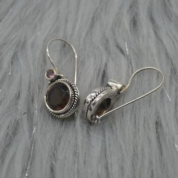 Smoky Quartz Earrings: Brown Gemstone Jewelry, 5 of 6