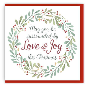 'Love And Joy' Christmas Cards 10 Pack, 2 of 3