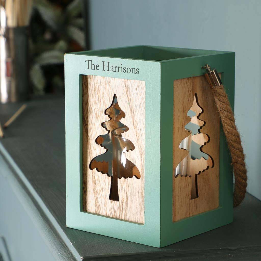 Scandi notonthehighstreet Scandi Christmas Tree Wooden Lanterns By Dibor | notonthehighstreet.com