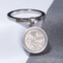 1961 65th Birthday Sixpence Coin Keyring Gift, thumbnail 1 of 5