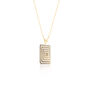 Taupe And Cream Rectangle Necklace, thumbnail 2 of 6