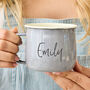 Personalised Grey Enamel Mug, thumbnail 2 of 2