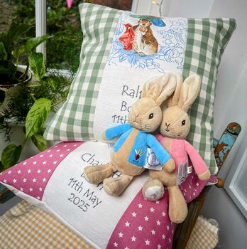 Beatrix Potter Christening Cushion, 5 of 7