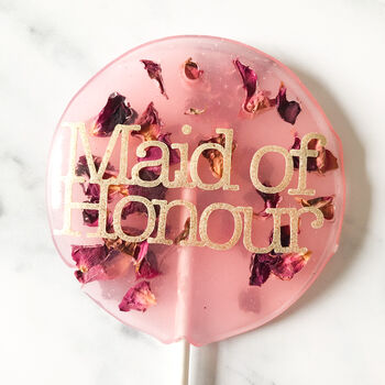 Five Bridal Party Personalised Lollipops, 3 of 5