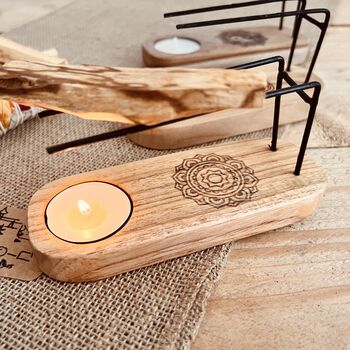 Teak Wood Palo Santo And Smudge Stick Heater, 10 of 10