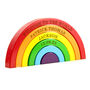 Personalised Wooden Rainbow Stacker New Baby Gift, thumbnail 8 of 8