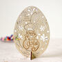 Personalised Happy Easter Card In Wood, thumbnail 1 of 2