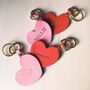 Personalised Leather Heart Keyring, thumbnail 2 of 5