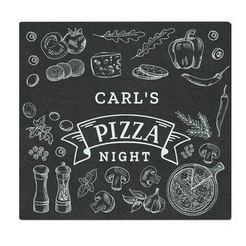 Personalised Pizza Glass Serving Board, 4 of 4