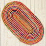 Multicoloured Recycled Jute And Cotton Oval Rug, thumbnail 5 of 5