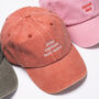 Custom Vintage Cap With Personalised Embroidery Text, thumbnail 8 of 10