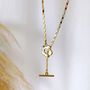 'It Is What It Is' Gold Plated Daisy Lariat Necklace, thumbnail 4 of 9