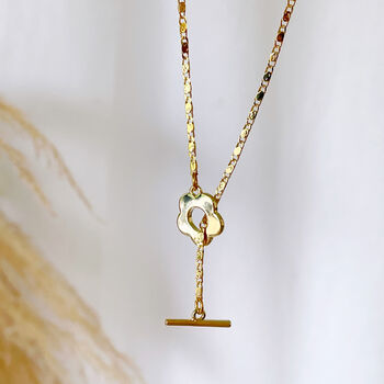 'It Is What It Is' Gold Plated Daisy Lariat Necklace, 4 of 9