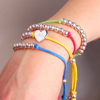 Personalised Charm Suede Friendship Bracelet, 4 of 10