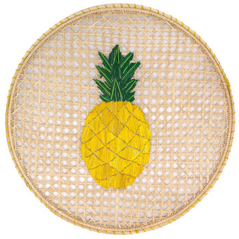 Pineapple Handwoven Placemat Set Of Four, 2 of 5