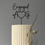 Engaged Cake Topper With Initials, thumbnail 1 of 5