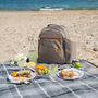 Contemporary Two Person Stone Grey Picnic Backpack, thumbnail 1 of 4