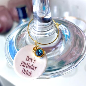 Personalised Birthstone Glass Charm, 2 of 7