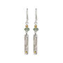 Hammered Sterling Silver Green Amethyst Drop Earrings, thumbnail 4 of 8