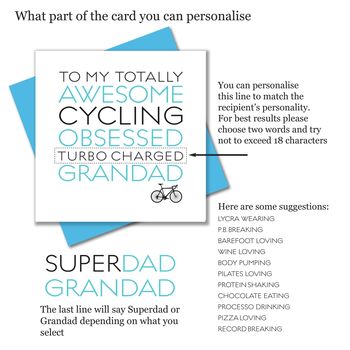 Personalised Fathers Day Card For Bike Lovers, 2 of 3