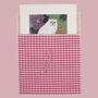 Reusable Organic Gingham Eco Envelope Square | Candy Pink, thumbnail 4 of 5