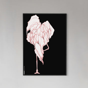 Heart Flamingo Print, 4 of 7