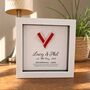 Personalised 2nd Anniversary Gift Framed Cotton Heart, thumbnail 3 of 10