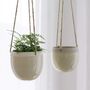 Pack Of Two Ceramic Hanging Pots With Jute Rope, thumbnail 7 of 12