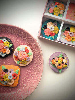 Box Of Nine Mini Flower Biscuits Gift Box, 7 of 7