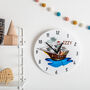 Pirate Themed Personalised Bedroom Wall Clock, thumbnail 1 of 2
