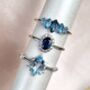 Ombre Blue Topaz Ring In Silver And Gold Vermeil, thumbnail 8 of 11