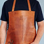 Personalised Distressed Leather Apron With Pockets, thumbnail 2 of 8