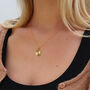 Personalised Gold Square Sunburst Necklace, thumbnail 2 of 4