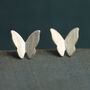 Sterling Silver Butterfly Stud Earrings, thumbnail 1 of 5