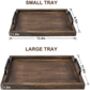 Set Of Two Wood Serving Trays With Handles, thumbnail 2 of 5