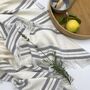 Lipsi Striped Peshtemal Towel Pebble Grey, thumbnail 1 of 12