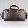 'Drake' Men's Leather Holdall In Chestnut Leather, thumbnail 10 of 12