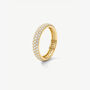 Women's Pavé Dome Ring In 18k Gold, Dainty Minimalist Jewellery, thumbnail 2 of 6