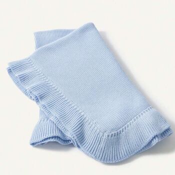 Personalised Embroided Knitted Ruffle Blanket, 6 of 9