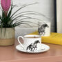 Horse And Pearls Bone China Cup And Saucer, thumbnail 1 of 5