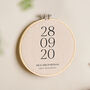 Special Date Linen 4th Anniversary Hoop, thumbnail 1 of 2