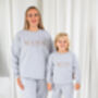 Mama Est Embroidered Personalised Jumper And Jogger Set Matching Mini Available, thumbnail 3 of 12