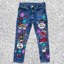Kids Personalised Hand Painted Jeans, thumbnail 4 of 12