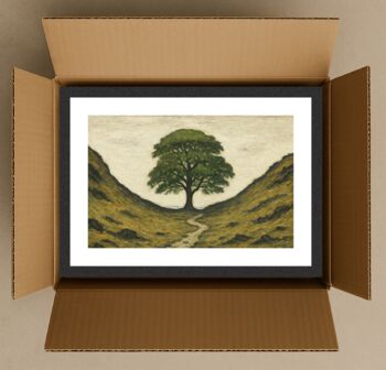 Sycamore Gap Tree Lowry Style Framed Art, 2 of 4