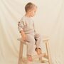 Children's Taupe Knitted Two Piece Lounge Set, thumbnail 3 of 6