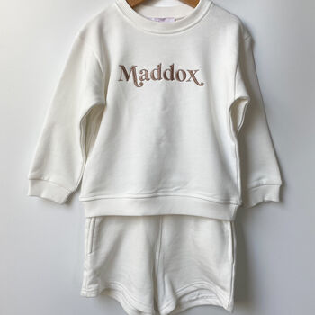 Personalised Name Embroidered Short Tracksuit, 5 of 10